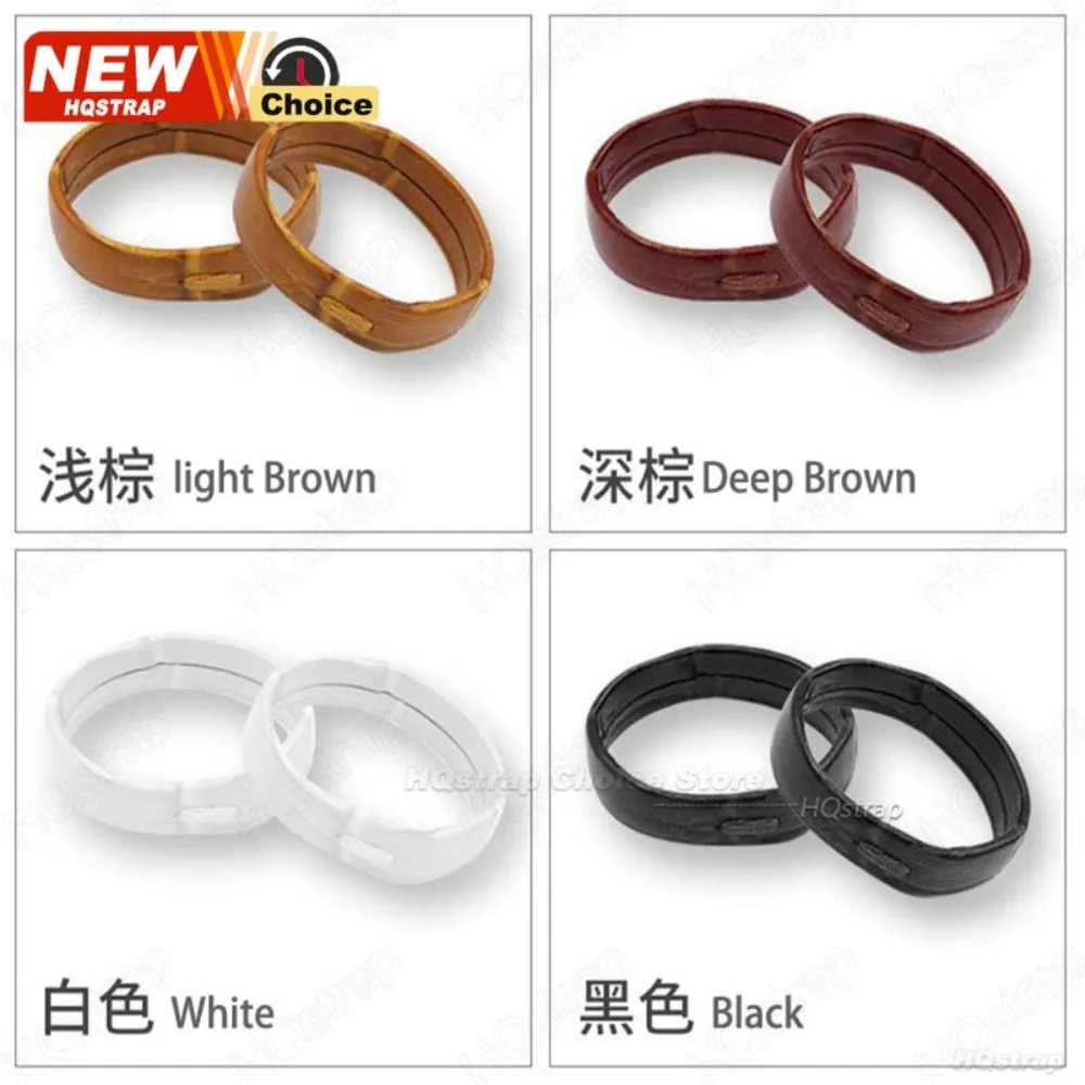 Premium Leather Watchband Keeper Rings - Watch Strap Hoop Loop Buckle Replacement Holder Accessories (2/4/6pcs)