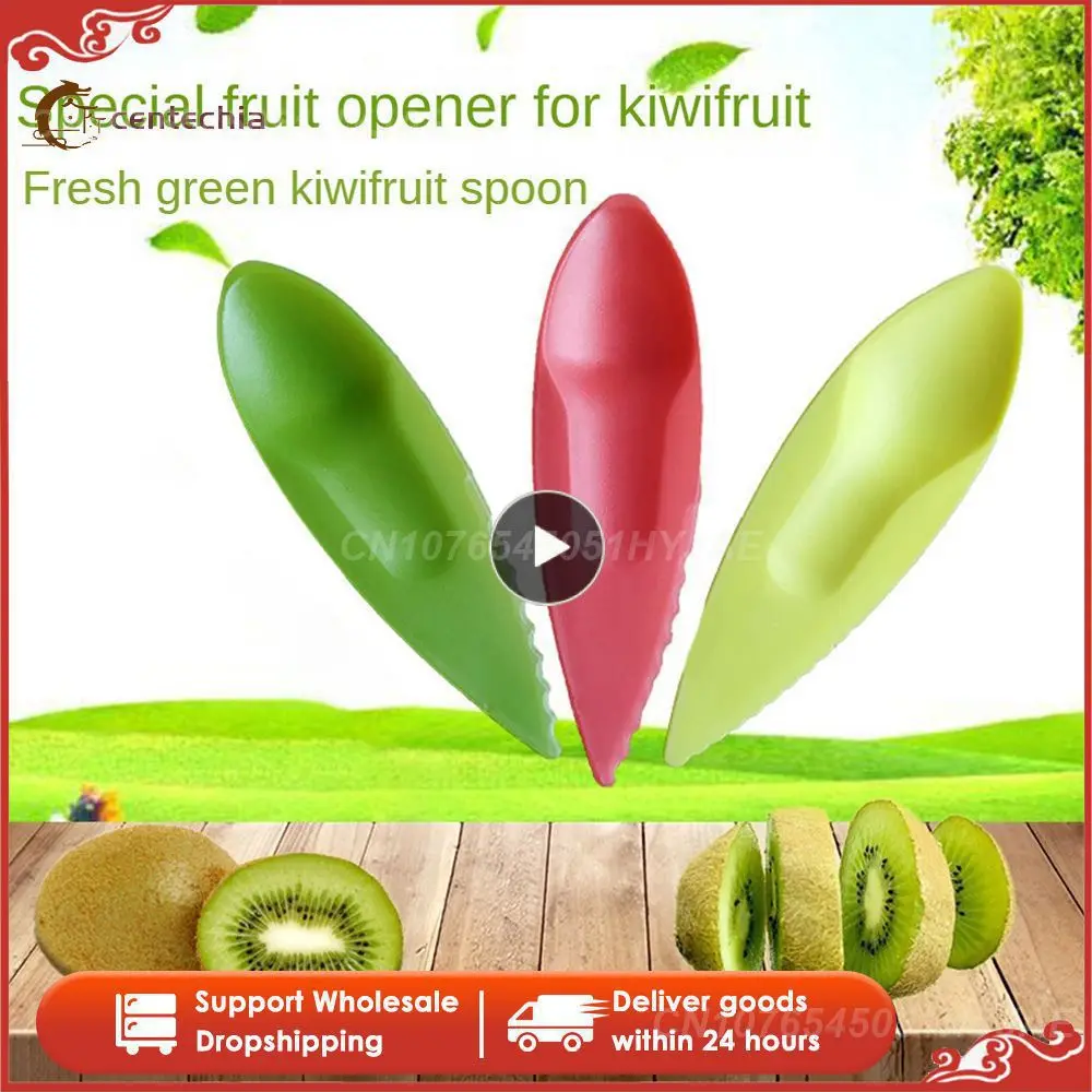 Set Di Plastica Kiwi Cucchiaio 11.5*3Cm 2 In 1 Kiwi Dig Cucchiaio Scoop Candy Color Fruit Knife Affettatrice Pelapatate Cutter