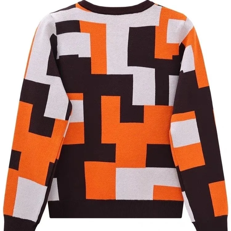 Horse Luxury Brand Designer Knitwears Pullover Sweater For Women 2023 Autumn Winter Vintage Knit Round Neck fashion Top Y2k