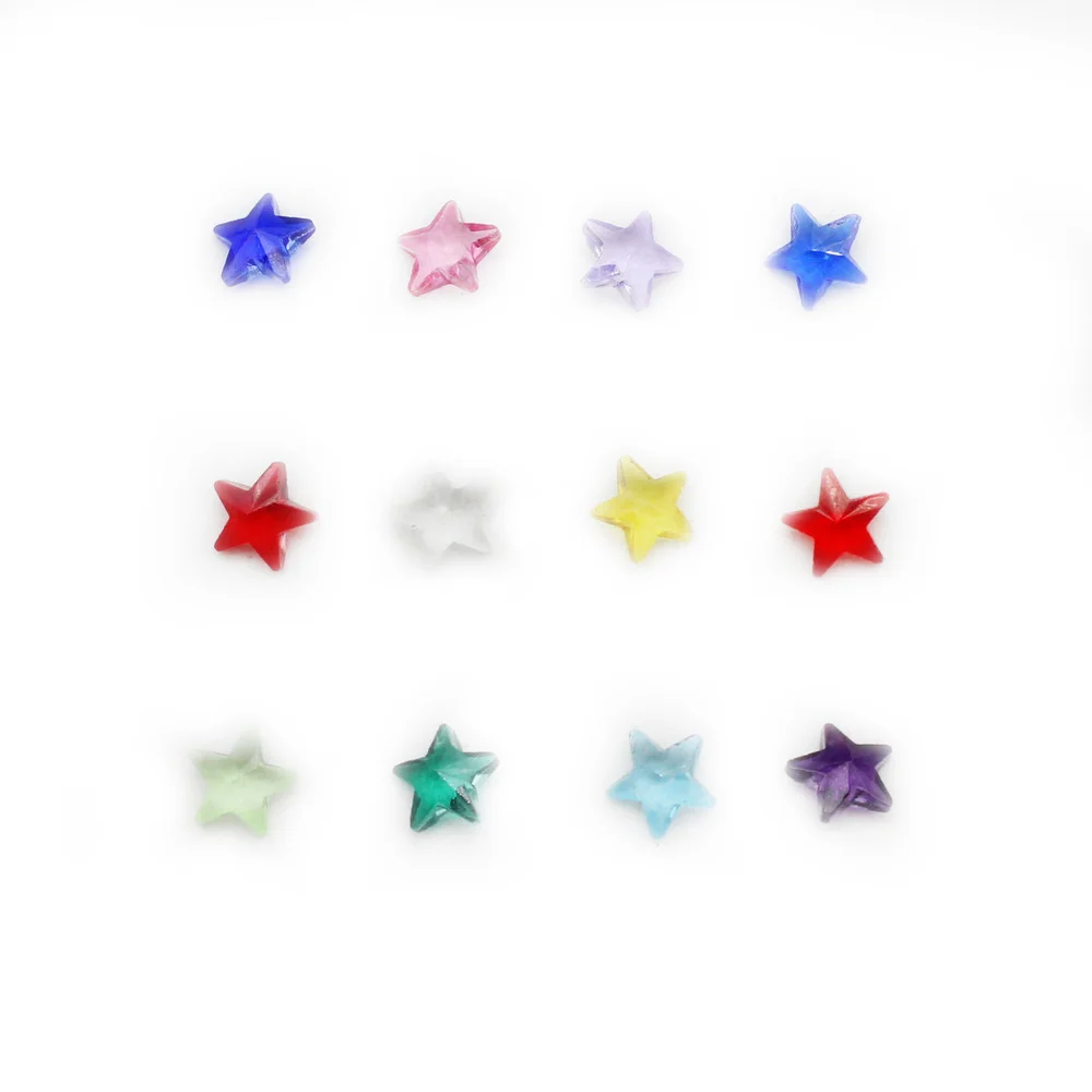 

1200pcs Mix 12 Color Birthstone Crystal Star 0.24in/6mm Floating Charms Living Resin Memory Lockets Pendants DIY Jewelry