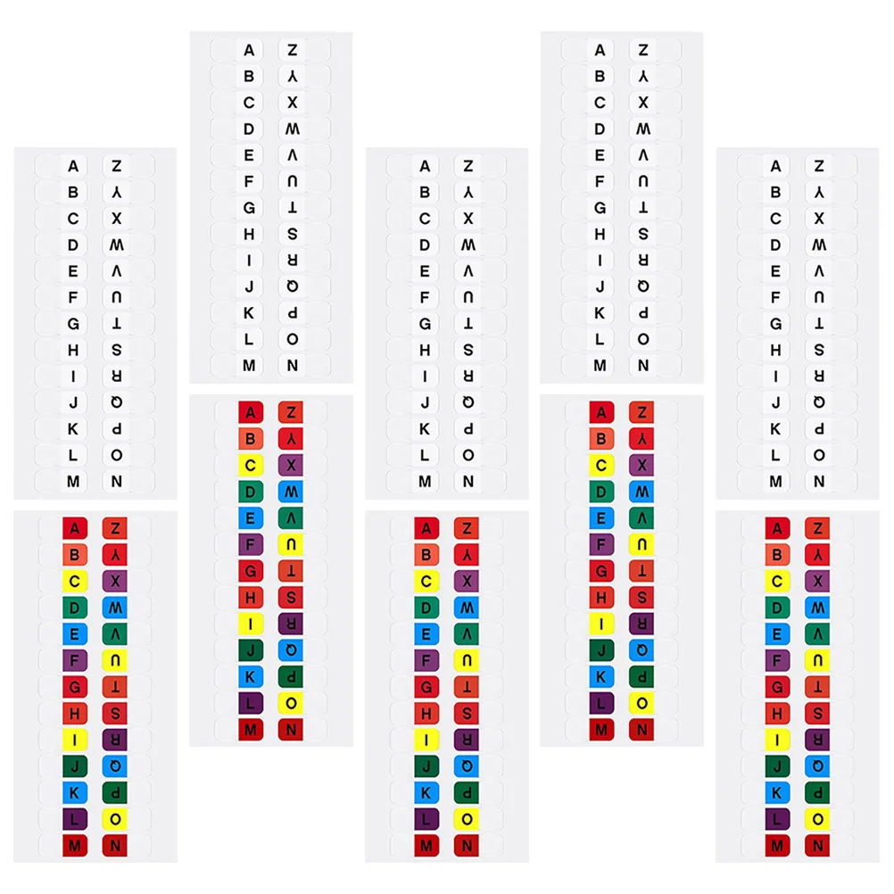 30 Sheets Alphabet Index Stickers Color Tabs Labels Strip Sticky Flags Self Adhesive The Pet Bookmark Student