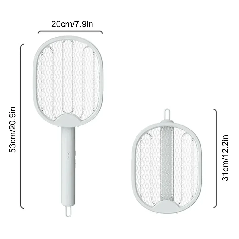 Description Picture 2 of item3000VFoldable Electric Mosquito Killer Fly Swatter Trap USB Rechargeable Mosquito Racket Insect Killer with UV Light Bug Zapper
