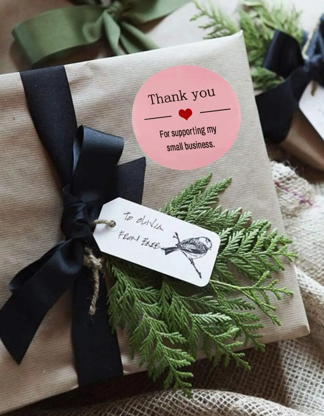 Thank You for Supporting My Small Business Stickers-Pink Thank You Stickers Roll Labels|Used for Business,Online Sellers