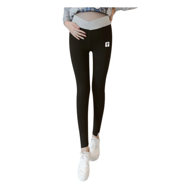 Elegant Maternity Leggings 2022 Spring Low Waist Belly Pants For Pregnant Women Soft Fabric