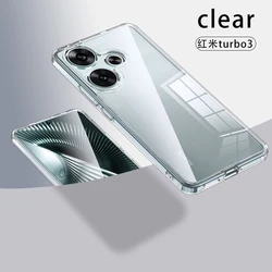 Crystal Clear Hard PC Shockproof Camera Protection Case for Redmi Turbo 3 (Transparent)