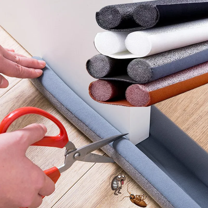 Door Bottom Sealing Strip Under Door Draft Stopper Insulation Bug-proof Windproof Bedroom Foam Strips Weather Stripping