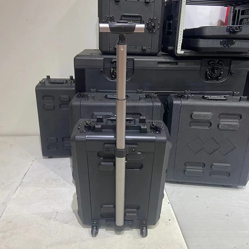 Tool Organizer Tool Cabinet Flight Case Stage Audio Amplifier Organizer Portable Toolbox Shockproof PE Plastic Microphone Receiver Box