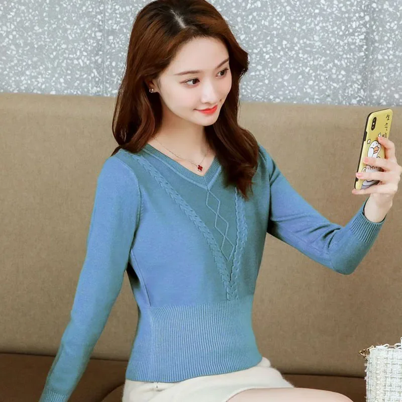 

Sweaters Women's Slim fit Knit Short Jackets 2024 Autumn Knitted Fabric Candy Color Jumper Jerseys Skinny Pullover Sweater Woman