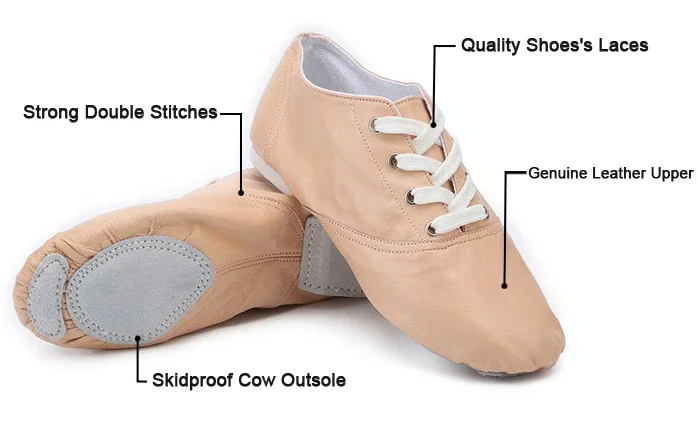 2024 Genuine Leather Dance Sneakers For Women Men Soft Breathable Sport Jazz Dance Shoes Ballet Yoga Gym Exercise Shoes 28-45 3