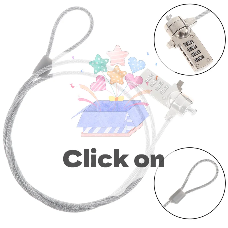 รหัสผ่านความปลอดภัย 4 หลัก ล็อคคอมพิวเตอร์ โซ่กันขโมยสำหรับโน้ตบุ๊กพีซีแล็ปท็อป 1