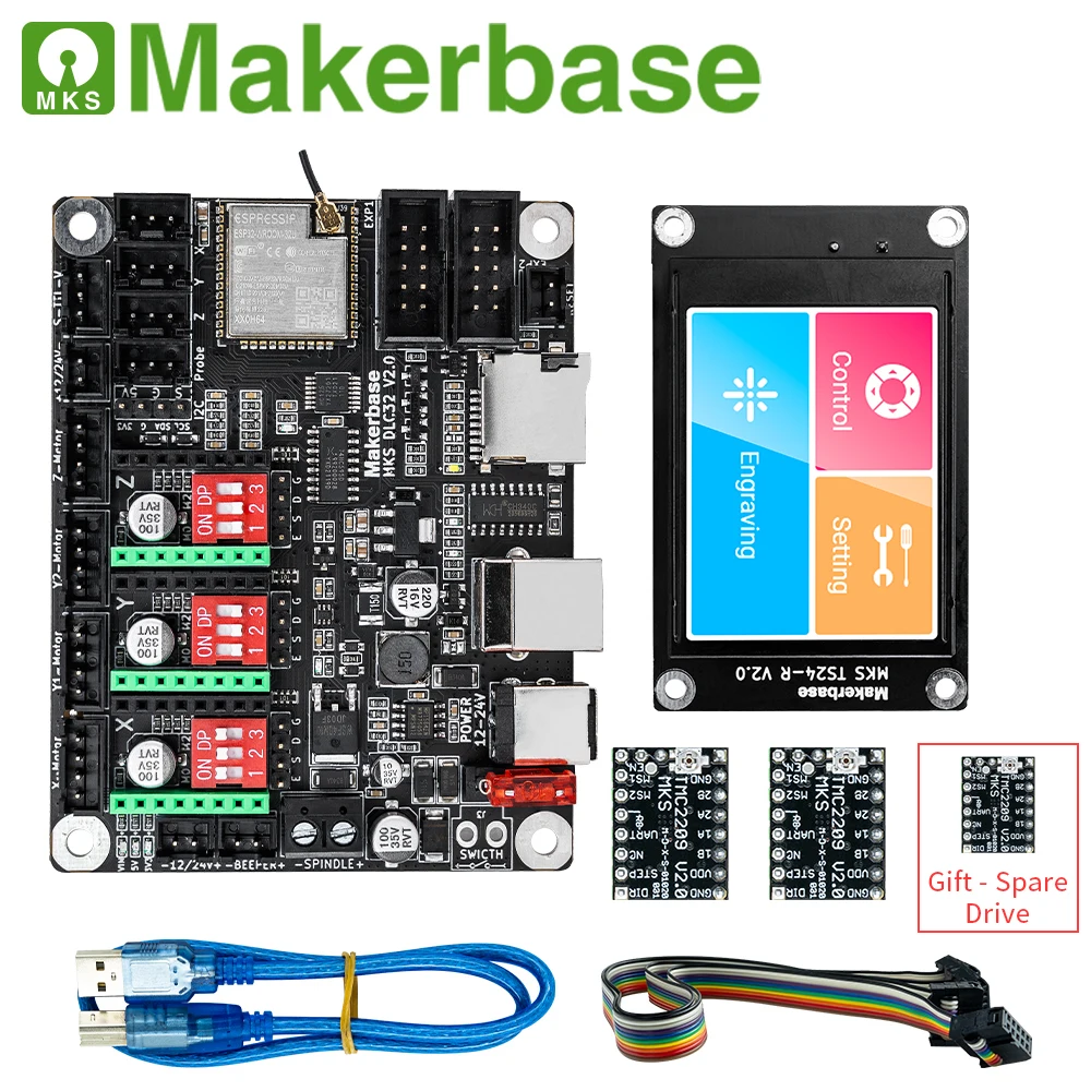 ตัวเลือกสินค้า Grbl Controller ควบคุมเลเซอร์ & CNC พร้อม WIFI และหน้าจอสัมผัส