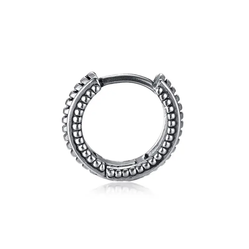 Vnox Stylish Hoop Earrings for Men Boys, Stainless Steel Huggies Earring, Ethnic Punk Rock Male Ear Gifts Jewelry - Image 8