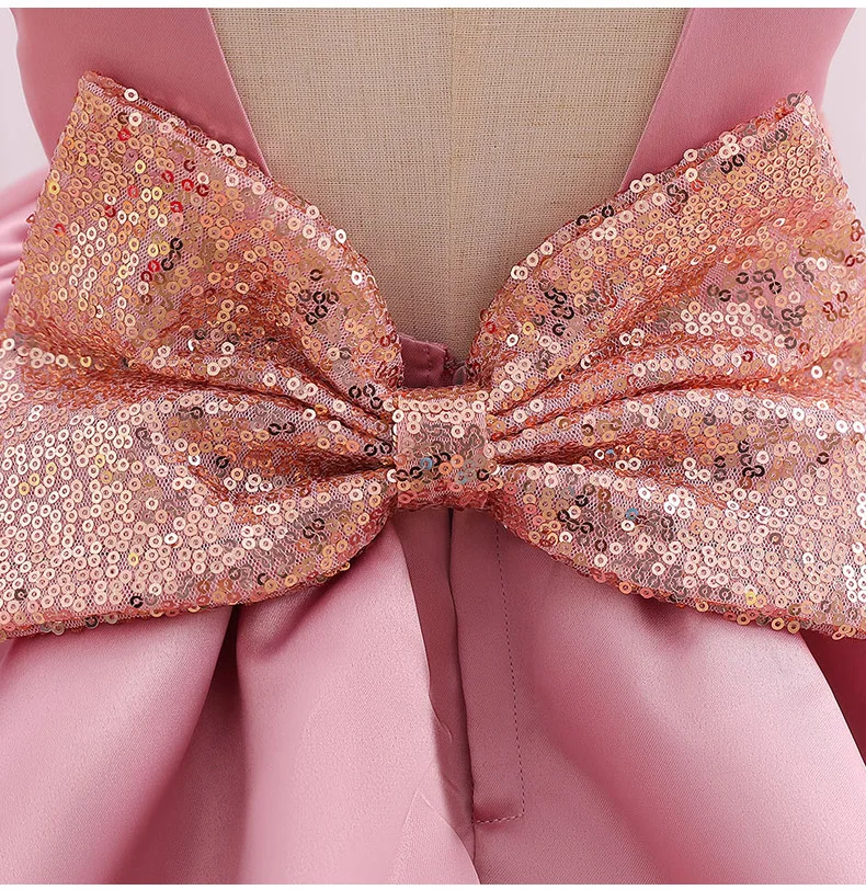 Kleinkind Schleife Party Baby Mädchen Kleid Säugling Pailletten 1. Geburtstag Hochzeit Prinzessin Kleid für Baby Mädchen Weihnachten Abschlussball Kostüm – Detail 18