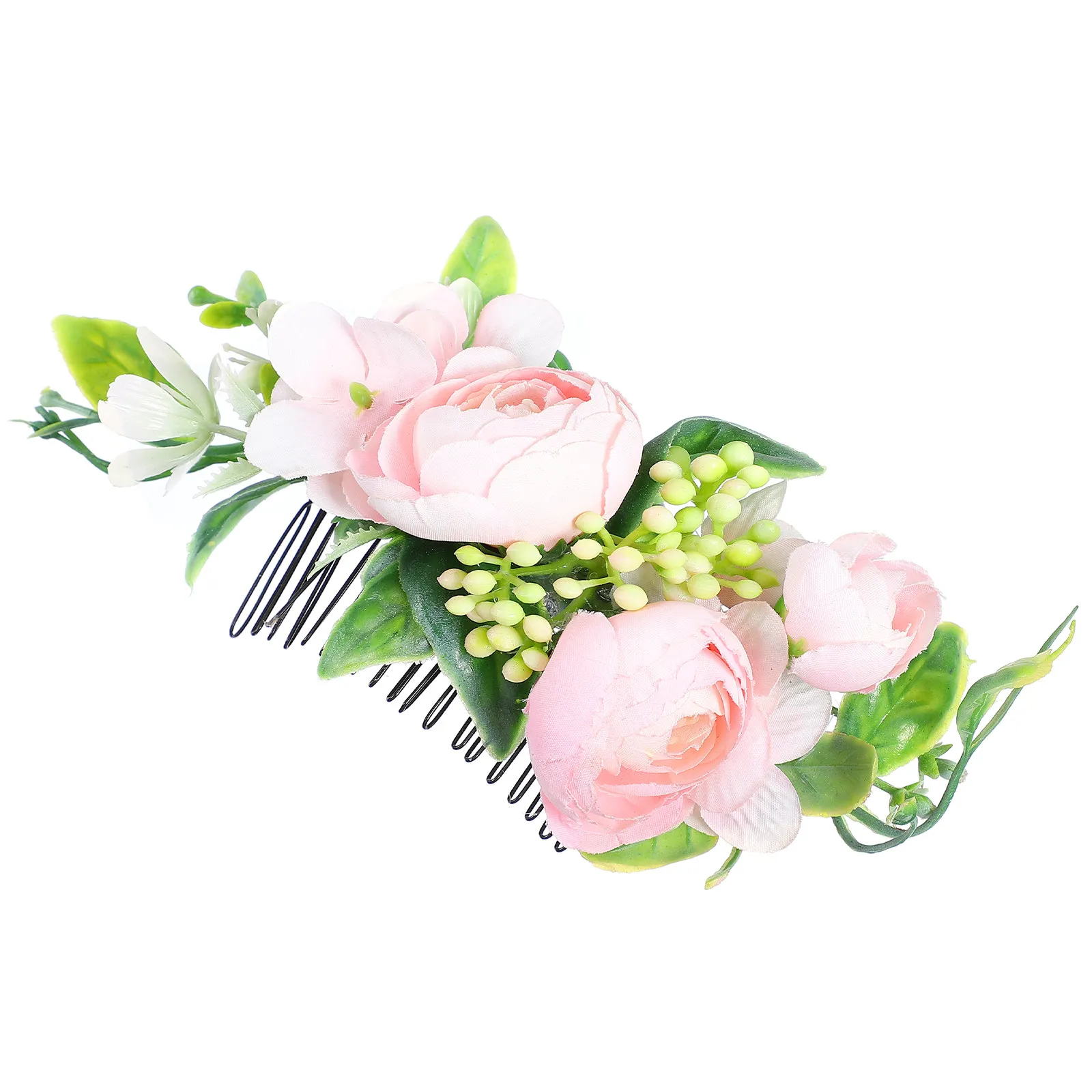 1Pcs 우아한 꽃 머리 빗 신부 웨딩 머리 장식 연회 생일 파티를위한 세련된 섬세한 디자인 헤어 액세서리