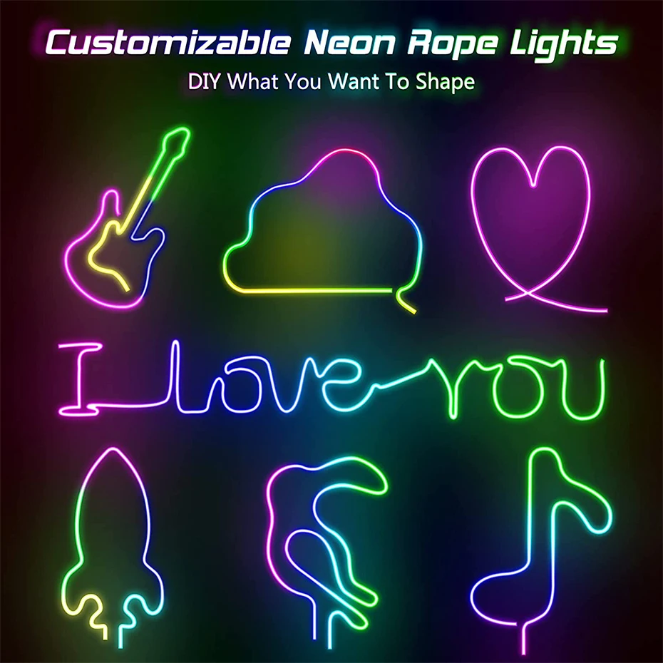 WiFi Bluetooth DC 12V RGBIC Neon Led Lights Strip Waterproof Dreamcolor Chasing Effect Flexible Ribbon RGB Lamp 1M 2M 4M 5M