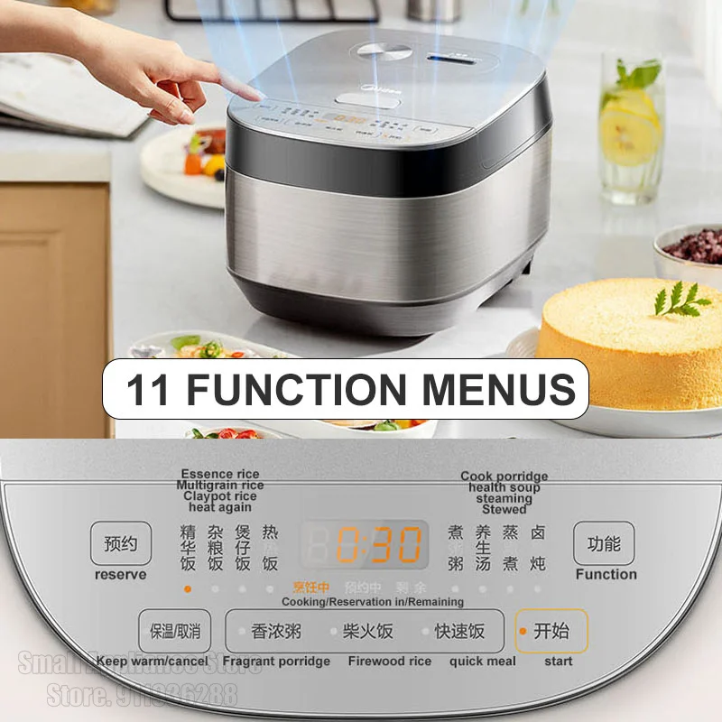 Midea MB-RE325 Rice Cooker 3L Non-Stick 220V Home Smart Large Capacity Steam Rice Cooking Pot Dormitory Office Reservation Pot 3