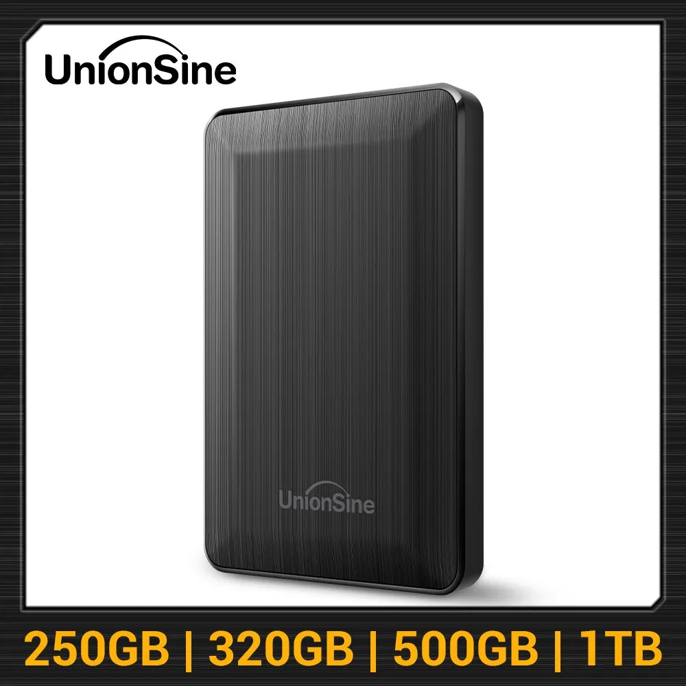 UnionSine HDD 2.5 Cal przenośny zewnętrzny dysk twardy 250GB 320GB 500GB 1TB USB3.0 kompatybilny dla PC Mac Desktop MacBook