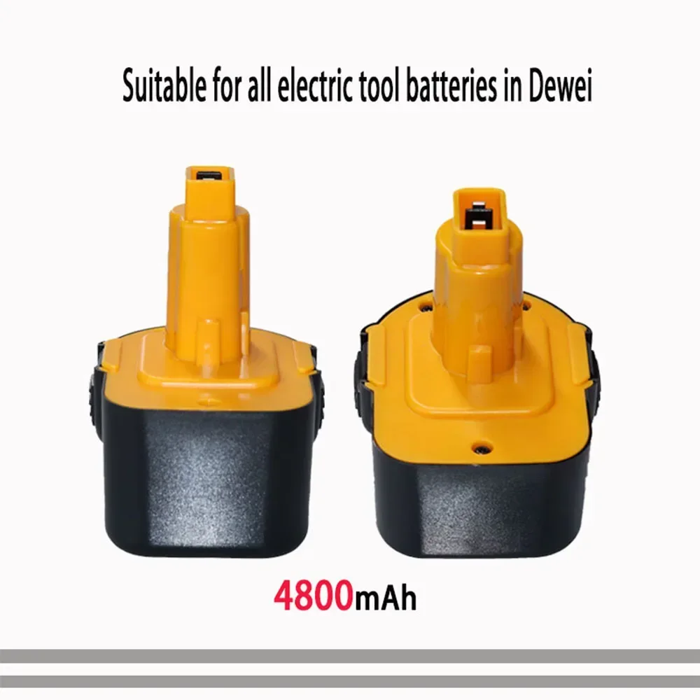 12V 4800mAh Ni-MH battery For Dewalt DE9071 DC9071 DE9074 DE9075 DE9501 DE9072 12V Battery Power Tool 4