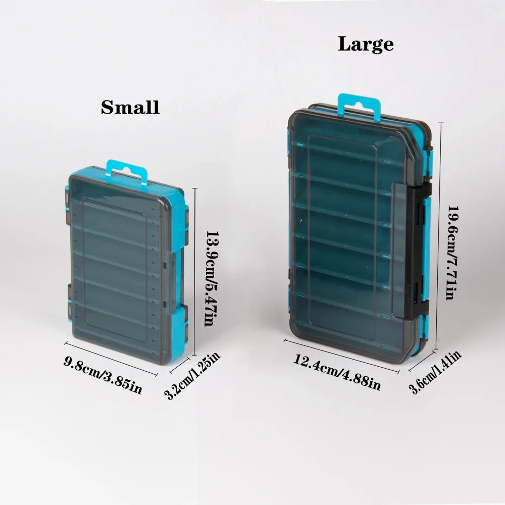 Fishing Tackle Box Sided Fishing Tackle Box 12-14 Cells Bait Lure Hook Storage Box Fishing Tool Accessories Storage Carp For Fishing Wobblers