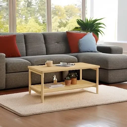 2Tier Coffee Table for Living Room Living Room Table Rectangular Center Table 6