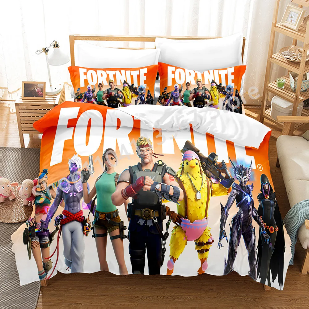 Battle Royale F-Fortnite 3PCS Bedding Set Kids Duvet Cover Quilt