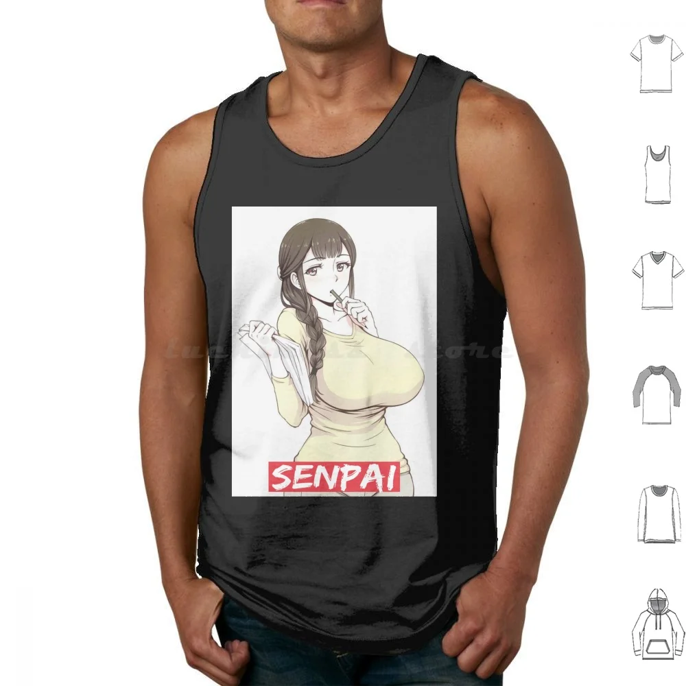 Senpai Canotte Gilet Senza Maniche Senpai Z Cowboy Bebop Death Note One Punch Man Spirited Away Tokyo Ghoul Mai Sakurajima Mai