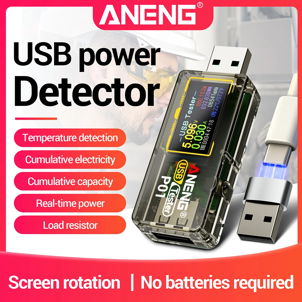DC 4-30V USB 전압계 전류 전압 측정기 전압 전류계 감지기 보조 배터리 충전기 표시기