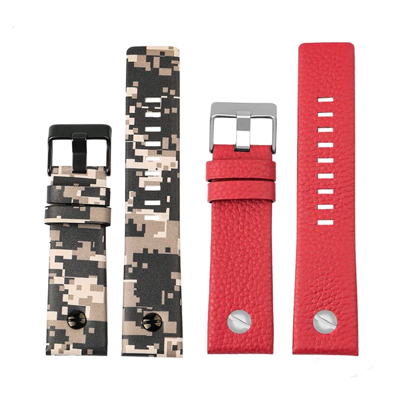 Genuine leather Watch Strap 22 24 26 27 28 30 32mm Watchband For Diesel DZ7311 DZ7888 7313 Watch band leather Bracel