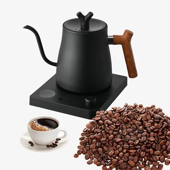 1L Smart Temperature Control Electric Gooseneck Kettle 220V/110V Stainless Steel Hand Brew Coffee Rapid Heating Kettle