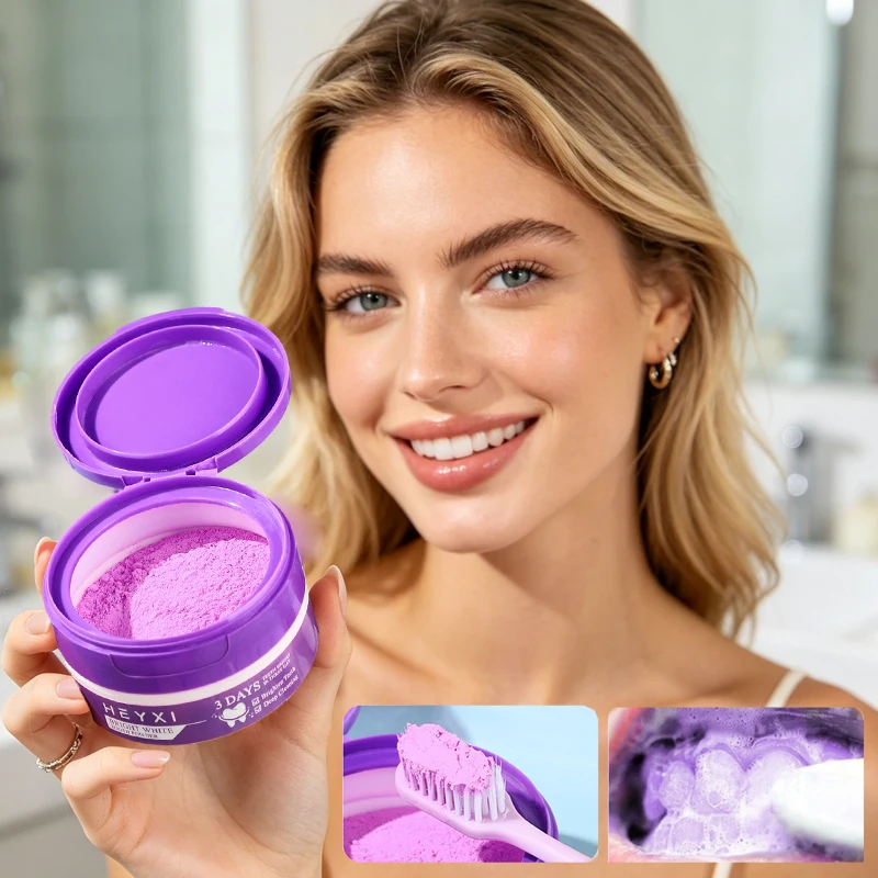 Purple Tooth Powder - Deep Cleansing & Fresh Breath Formula for Gentle Tooth Protection
