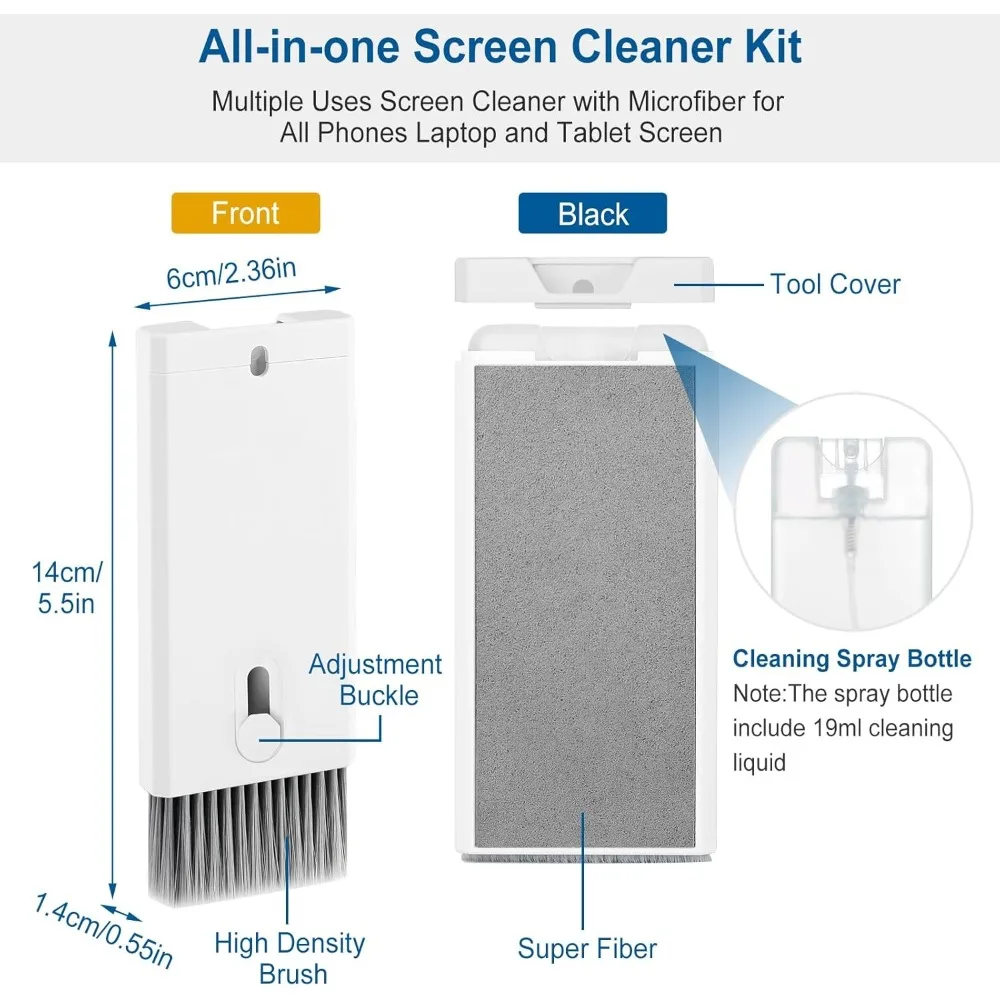 Screen and Keyboard Cleaning Kit for Touchscreens, Laptops, Tablets, and Smartphones