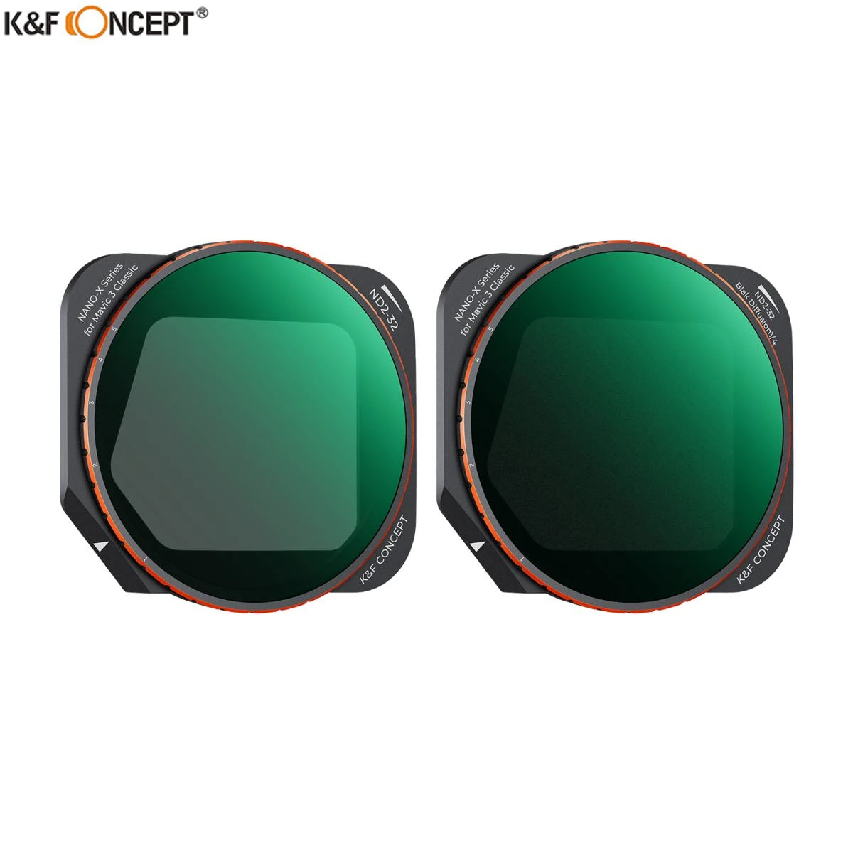 

K&F Concept ND2-32 & Black Diffusion Mist 1/4 Filter Kit for DJI Mavic 3 Classic Variable Camera Neutral Density Lens Filters