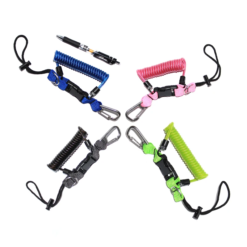 Scuba Diving Wire Anti-lost Spiral Spring Coil Safety Rope Hand Grip Camera Strap Missed Quick Release Rope Photography Accessor