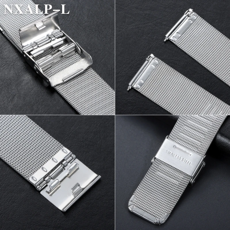 Elegant Milanese Mesh Stainless Steel Watch Band - Sleek and Durable 1.5mm Thickness Strap