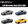 1/36 Mercedes-Benz C63 S AMG C-Class Toy Car Model For Children RMZ CiTY Diecast Miniature 5'' Pull Back Collection Gift Boys 3