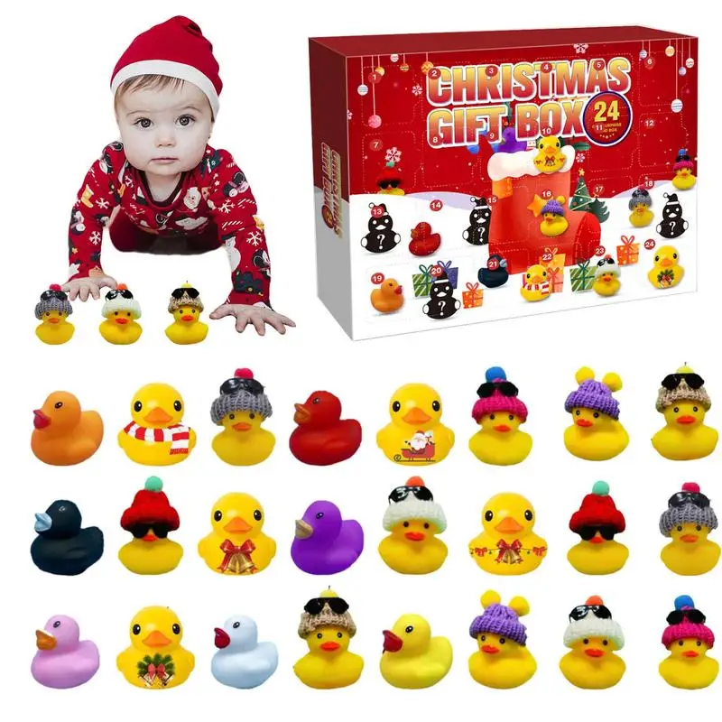 

Christmas Rubber Duck Advent Calendar Christmas Advent Calendar With 24pcs Lovely Rubber Ducks Fun Bath Toy For Kids Gifts