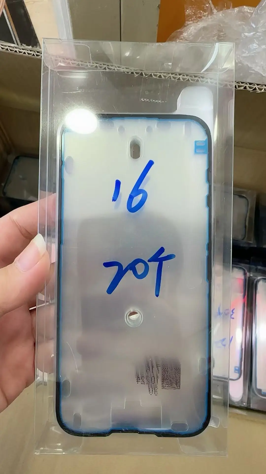 20PCS Ori 스크린 방수 접착 스티커 iPhone 16 Pro Max 12 13 Mini 14 15 Pro Max 14 Plus LCD 전면 하우징 프레임 테이프
