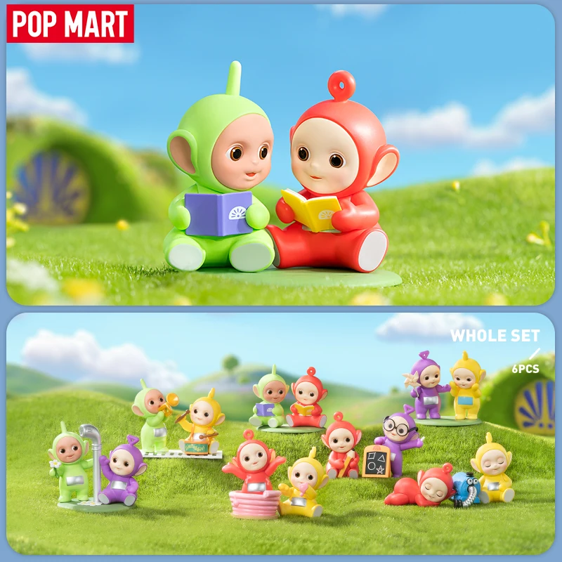 POP MART 텔레토비 컴패니언 시리즈 미스터리 박스, POPMART 블라인드 박스, 액션 피규어, 1 개, 6 개 