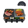 Dual Raclette Table Grill Non-Stick Grilling Plate & Cooking Stone- 8 Person Electric Tabletop Cooker BBQ- Melt Cheese Cook Meat 3
