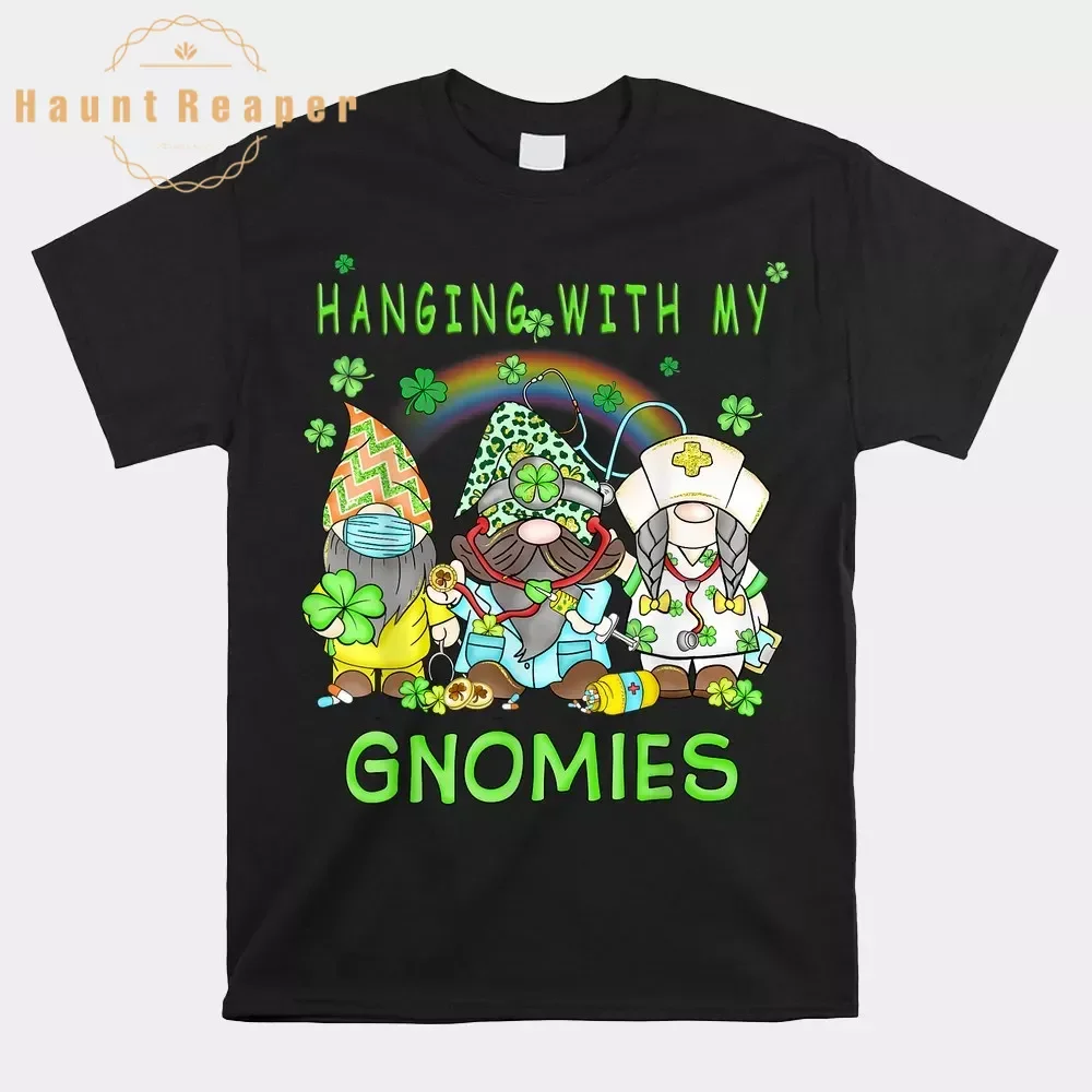 

Haunt Reaper Men T Shirt Hanging With My Gnomies Garden Gnome Shirt T-shirt Graphic Tops Breathable S-6XL