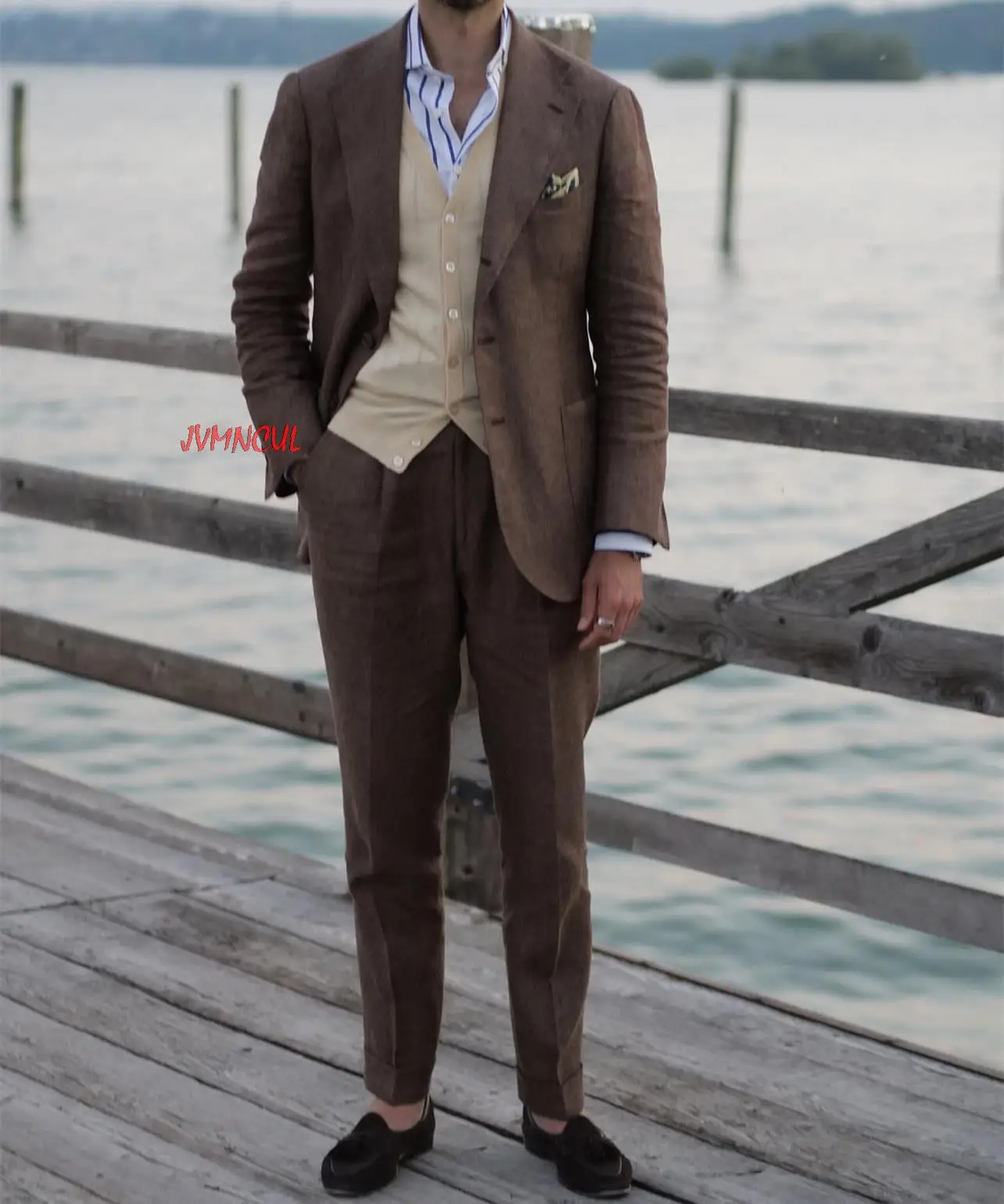 Top more than 195 coffee brown suit