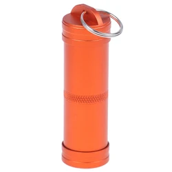 Waterproof Mini Capsule Seal Bottle - Outdoor EDC Survival Pill Box (Orange)