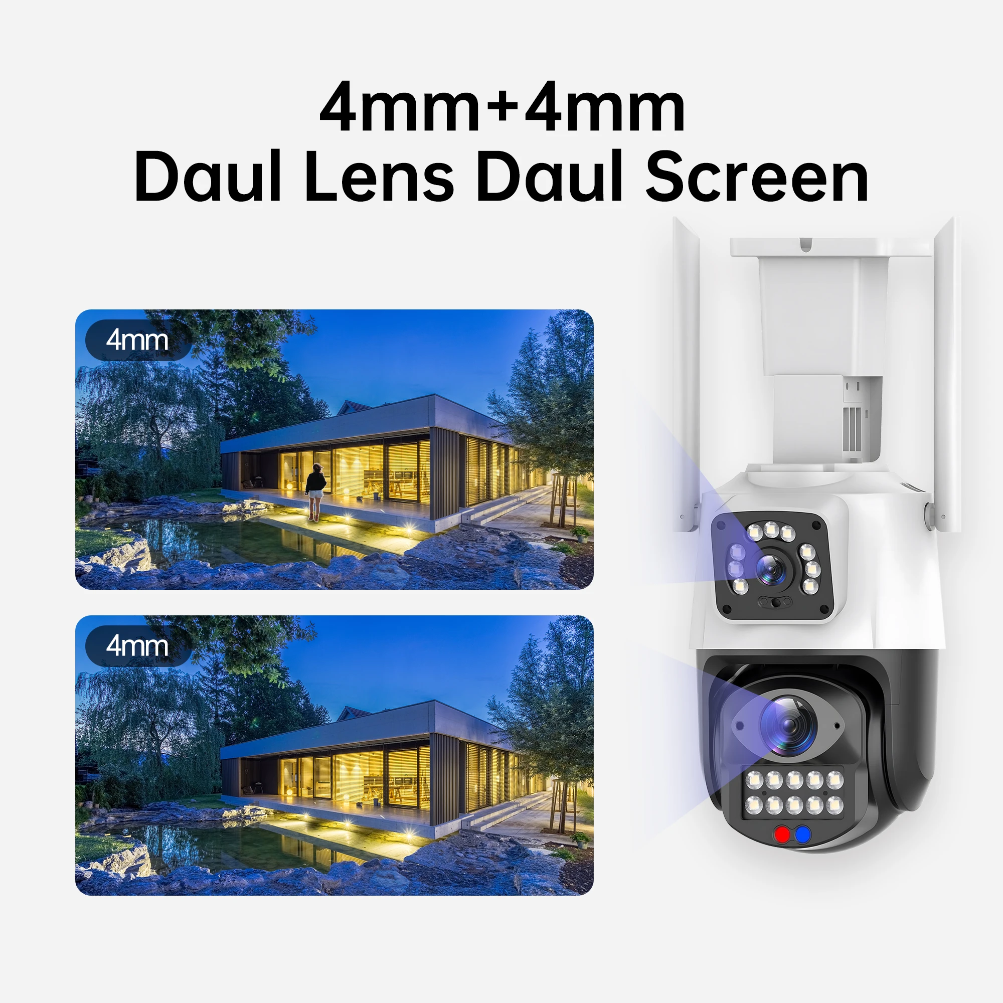 6MP 3K 4G Sim Camera Dual Lens Dual Screen 2.4G/5.8 Wifi PTZ Outdoor Ai Human Detection IP Camera CCTV Security Protection