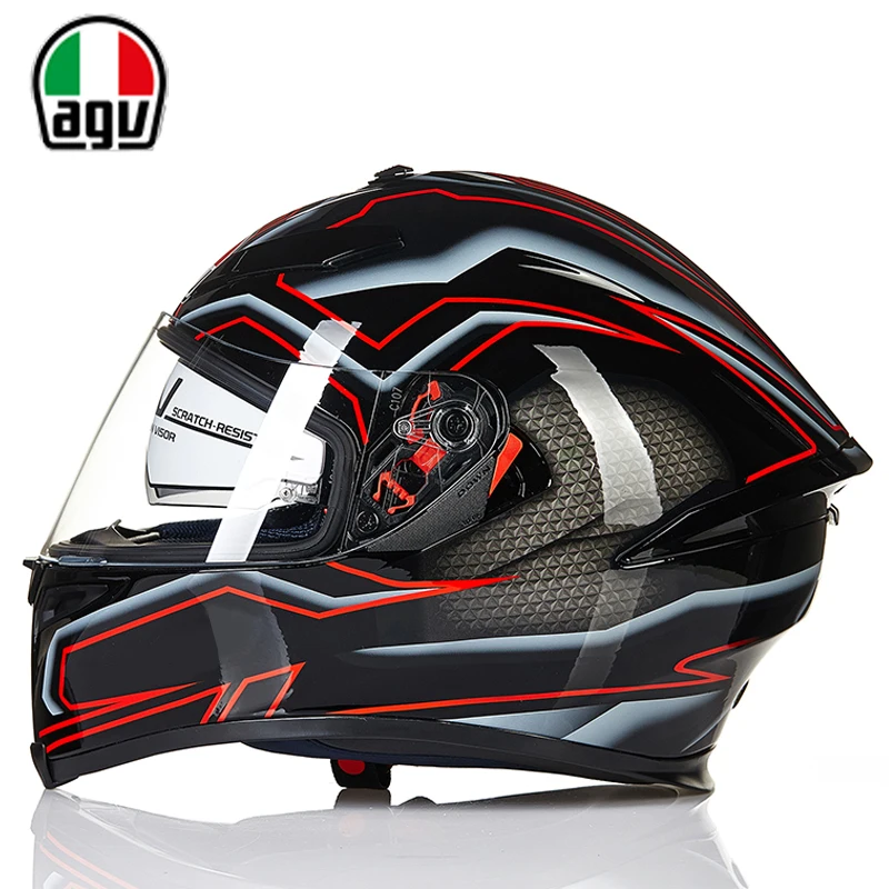AGV K5 S Helm Pria dan Wanita Lokomotif Sepeda Motor Antikabut Helm Penuh  Domestik Empat Musim Musim Dingin Lensa Ganda Keselamatan|Alat Bagian| -  AliExpress