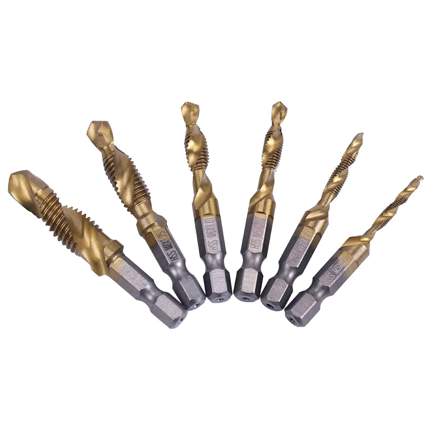 

6 шт. сверло с шестигранным хвостовиком с титановым покрытием