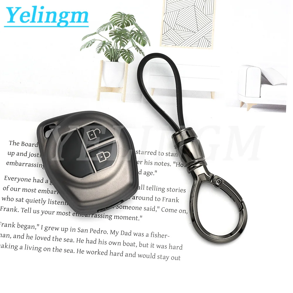 Sleek Gun Grey 2-Button Car Remote Key Cover Case