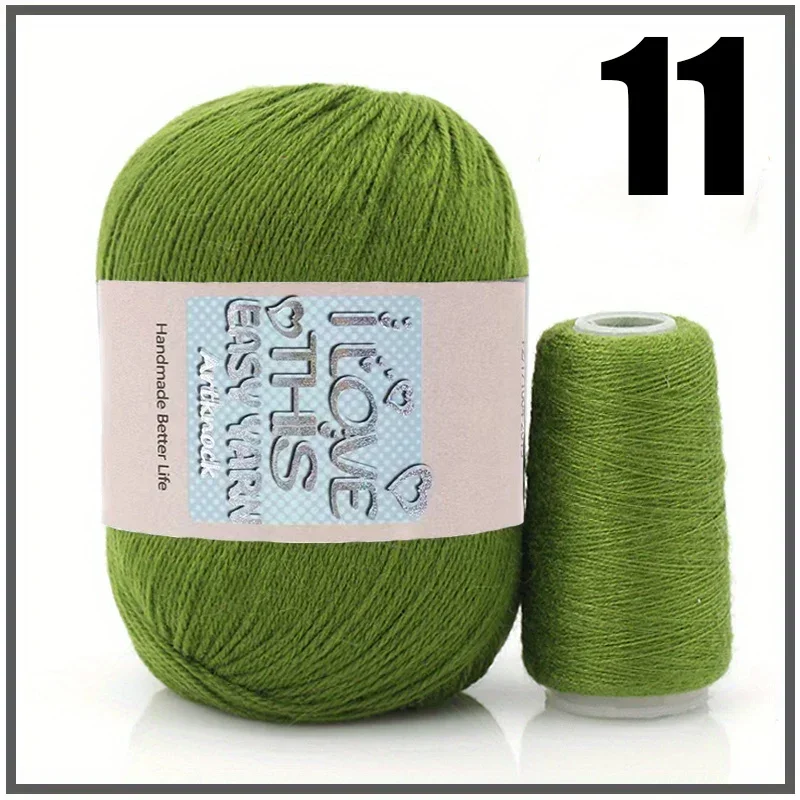 50+20g/set Fine Mongolian Cashmere Yarn for Knitting Sweater Cardigan for Men Soft Wool Yarn Hand Crocheting Hats Scarves