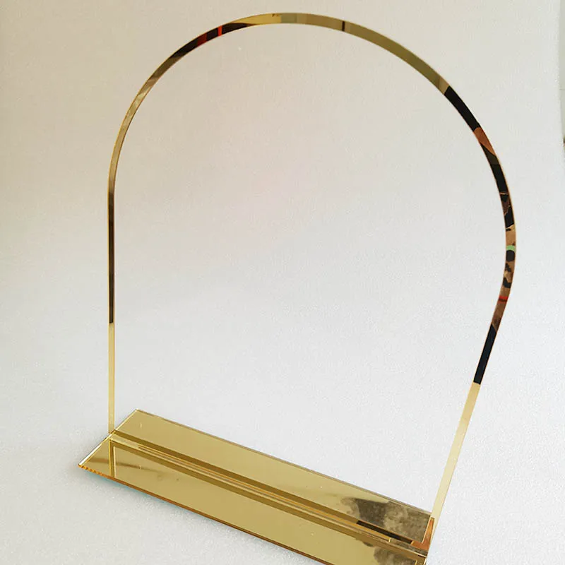 Acrylic Blank Arch Wedding Sign Mirror Frame Empty Table Sign Acrylic Table Wall Decoration