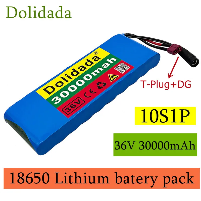 

10S1P 36V Battery pack 30000mAh 18650 Lithium li-ion rechargeable Batteries Pack for Ebike Electric Bicycle Scooter Belt 20A BMS