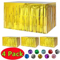 New 4/2/1Pack Table Skirt Wedding Decoration Table Birthday Party Decor Table Skirt Birthday Decoration Tablecloths For Party 1